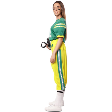Disfraz de Jugadora de Rugby Verde