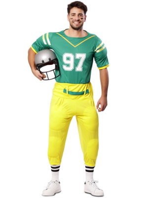 Disfraz de Quarterback Verde