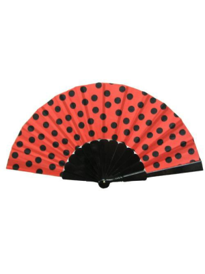 Abanico rojo y negro - Abanicos y Castañuelas Flamencos