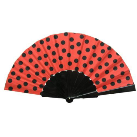 Abanico rojo y negro - Abanicos y Castañuelas Flamencos