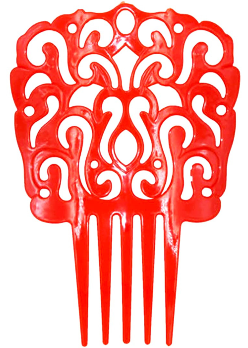 Peineta Roja grande - Trajes Flamenca
