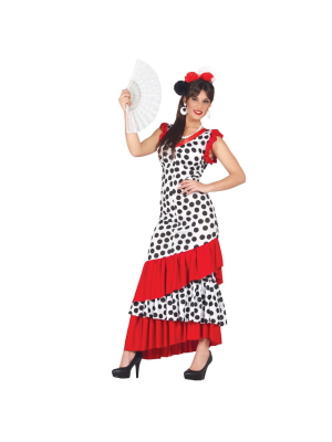 Comprar el Vestit de Flamenca Blanc i Negre per només 18.50€ – vestit de Botiga en línia