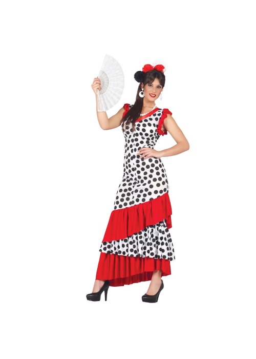 Comprar el Vestit de Flamenca Blanc i Negre per només 18.50€ – vestit de Botiga en línia