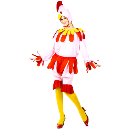 Disfraz de Gallina Rosa - Disfraces de Animales Adultos