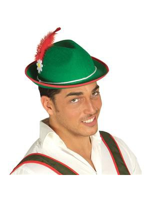 Sombrero Tiroles con Flor - Complementos de Oktoberfest