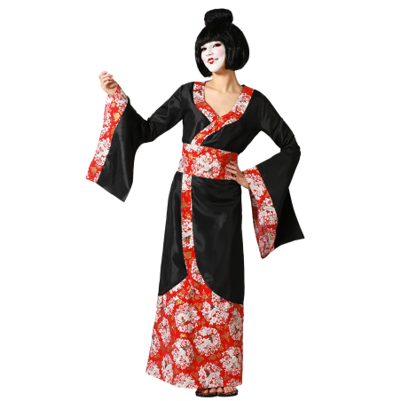 Disfraz de Geisha  Negro