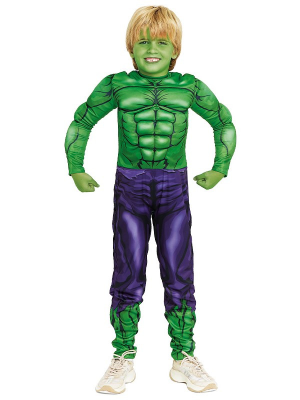 Disfraz de Heroe Verde Musculos Infantil
