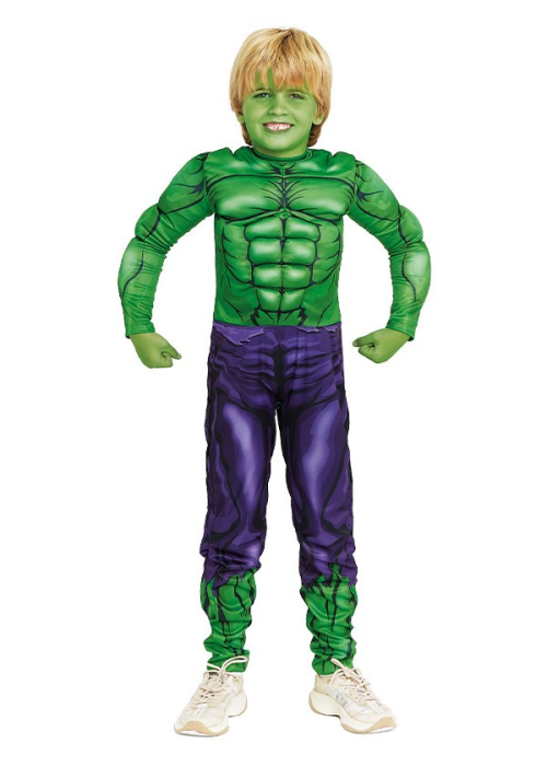 Disfraz de Heroe Verde Musculos Infantil