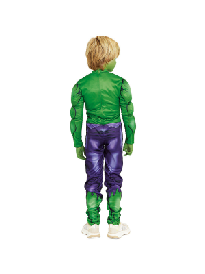 Disfraz de Heroe Verde Musculos Infantil