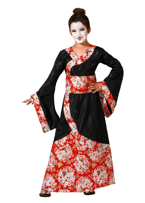 Disfraz de Geisha Negra Infantil