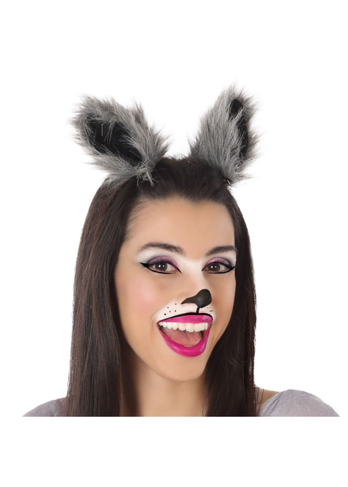 Diadema Orejas Lobo Gris