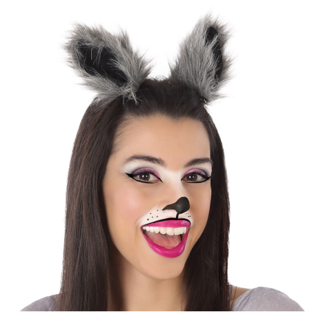 Diadema Orejas Lobo Gris