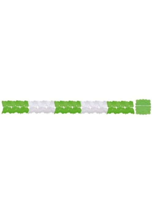 Garlanda de color Verd i Blanc de Paper 3m