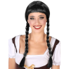 Peluca Trenzas Negra - Complementos para Disfraces Mexicanos
