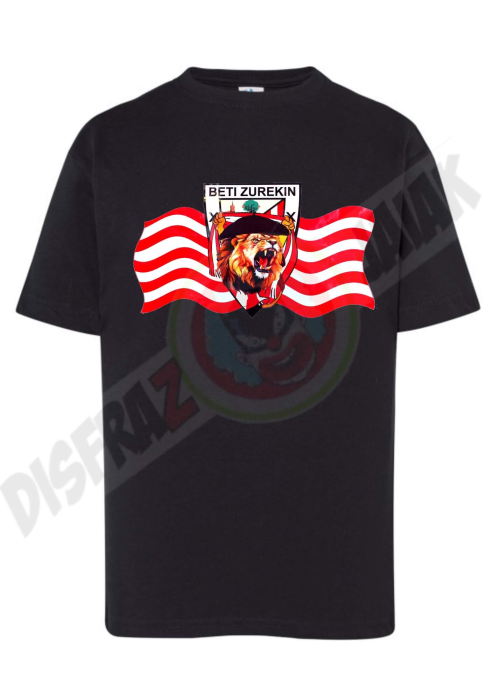 Camiseta Leon Beti Zurekin Negro Infantil