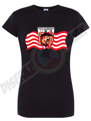 Camiseta Leon Beti Zurekin Negro Mujer
