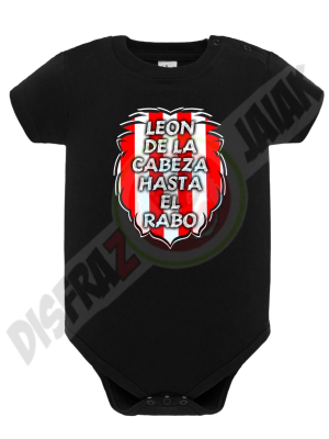 Body Leon Zurigorri Leon de la Cabeza... Negro Bebe