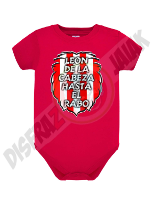 Body Leon Zurigorri Leon de la Cabeza... Rojo Bebe