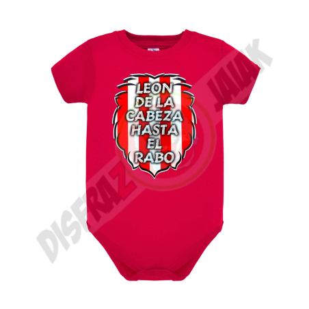 Body Leon Zurigorri Leon de la Cabeza... Rojo Bebe