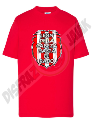 Camiseta Leon Zurigorri Leon de la Cabeza... Rojo Infantil
