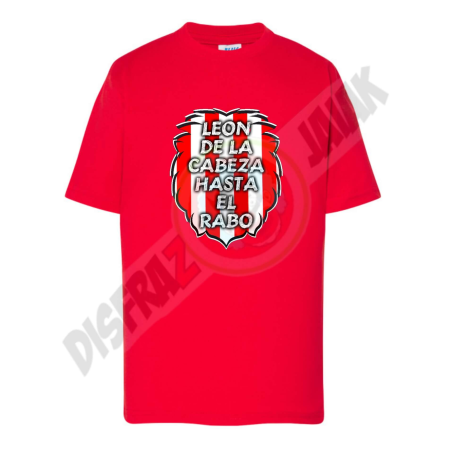 Camiseta Leon Como Aita Roja Infantil