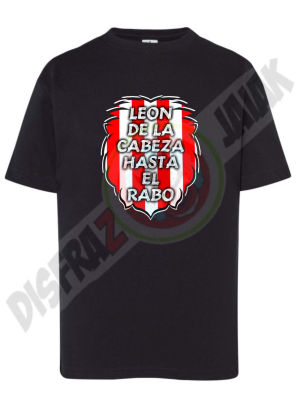 Camiseta Leon Zurigorri Leon de la Cabeza... Negro Infantil
