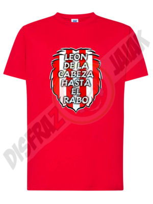 Camiseta Leon Zurigorri Leon de la Cabeza... Roja Adulto