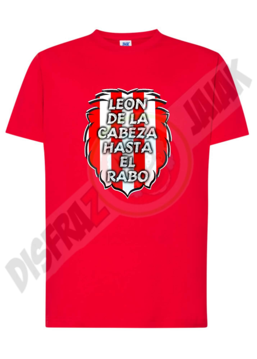 Camiseta Leon Zurigorri Leon de la Cabeza... Roja Adulto