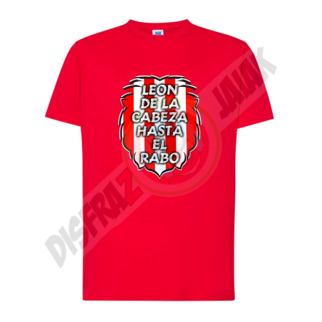 Camiseta Leon Zurigorri Leon de la Cabeza... Roja Adulto