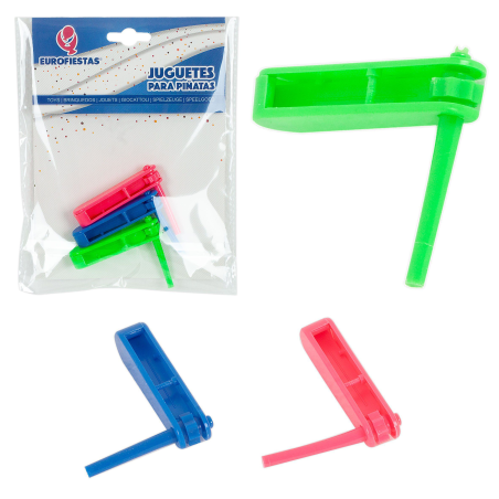 Bolsa con 3 carracas para piñatas