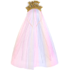 Diadema Happy Birthday con Velo Arcoiris
