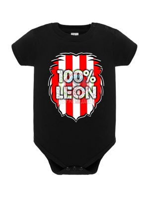 Body Leon Zurigorri 100% Leon Negro Bebe