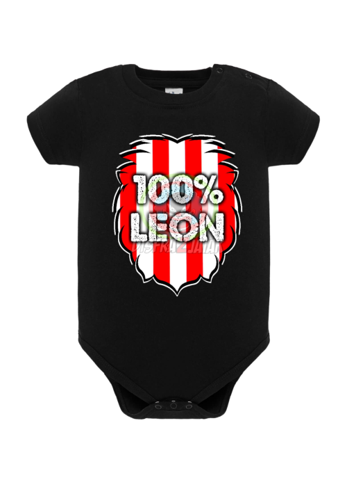 Body Leon Zurigorri 100% Leon Negro Bebe