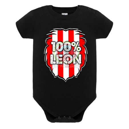 Body Leon Zurigorri 100% Leon Negro Bebe