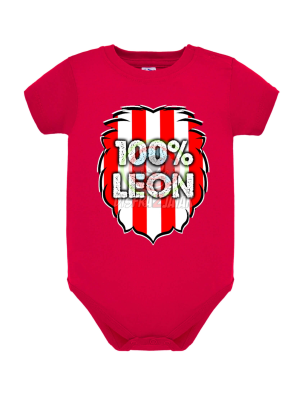 Body Leon Zurigorri 100% Leon Rojo Bebe