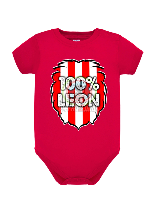 Body Leon Zurigorri 100% Leon Rojo Bebe