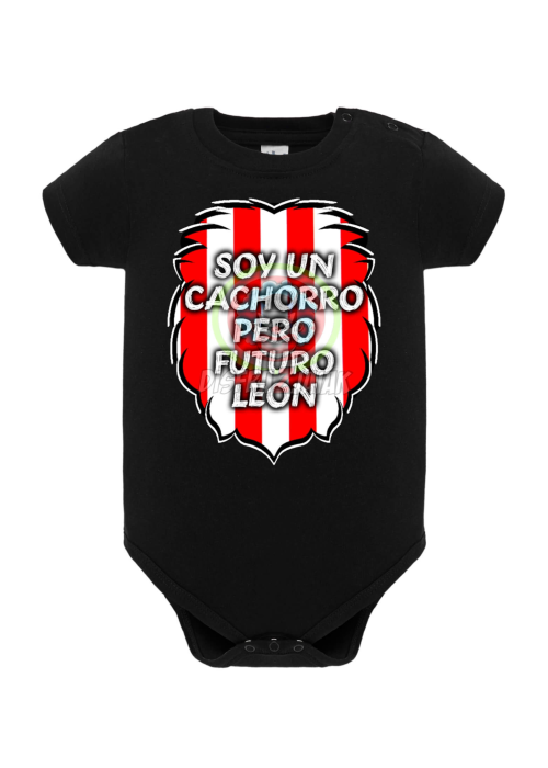 Body Leon Zurigorri Soy Un Cachorro... Negro Bebe