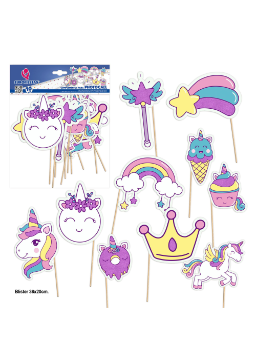 Set de Photocall Unicornio 10 PCS
