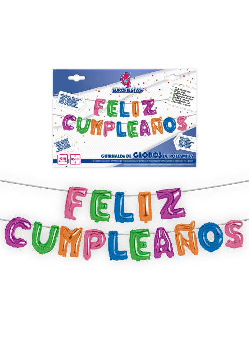 Guirnalda de Feliz Cumpleaños de Princesas de 3m