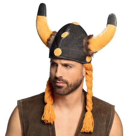 Casco Vikingo con Trenzas - Complementos Barbaros y Vikingos