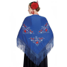 Manton bordado Grande Azul