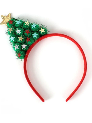 Diadema Arbol de Navidad Estrellas