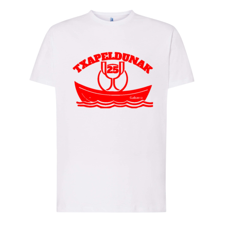 Camiseta Txapeldunak Gabarra Blanca Adulto
