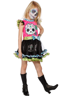 Disfraz de Esqueleto Vestido Colores Infantil