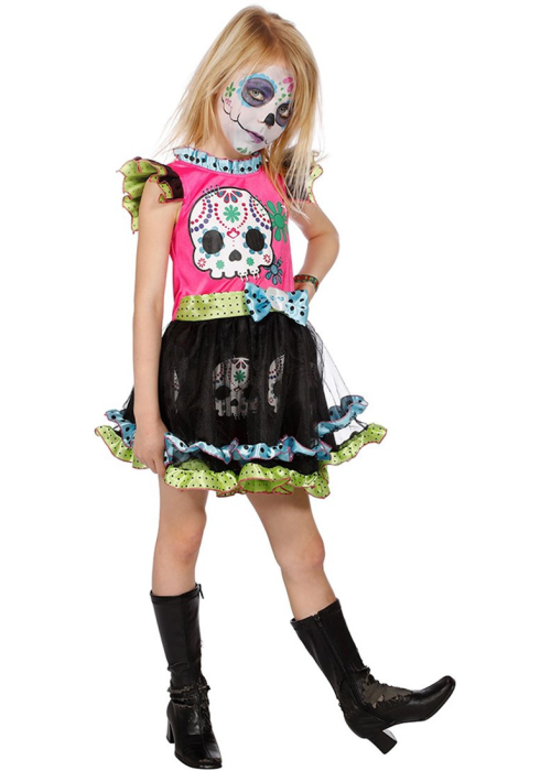 Disfraz de Esqueleto Vestido Colores Infantil