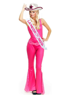 Disfraz de Novia Vaquera Rosa - Disfraces despedidas Soltera