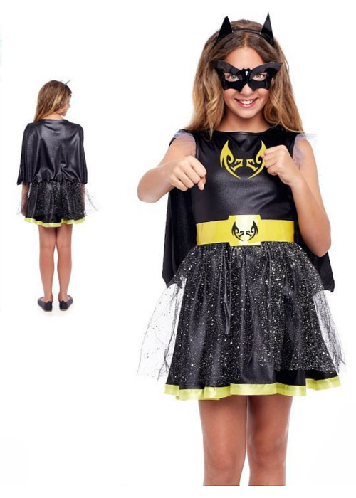 Disfraz de Bat Niña Heroina - Disfraces de Superheroinas para Niñas