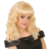 Peluca Melena Rizos con Flequillo Rubia - Pelucas