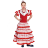Disfraz de Sevillana Blanco y rojo Infantil