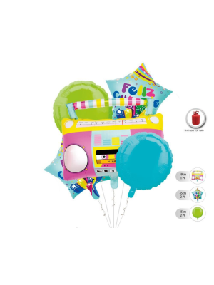 Set Globos Tarta Cumpleaños